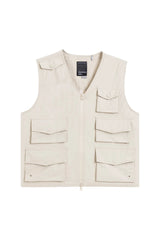 Chaleco arena para hombre con bolsillos Core Remanence 