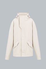 Chaqueta arena con capucha removible para hombre