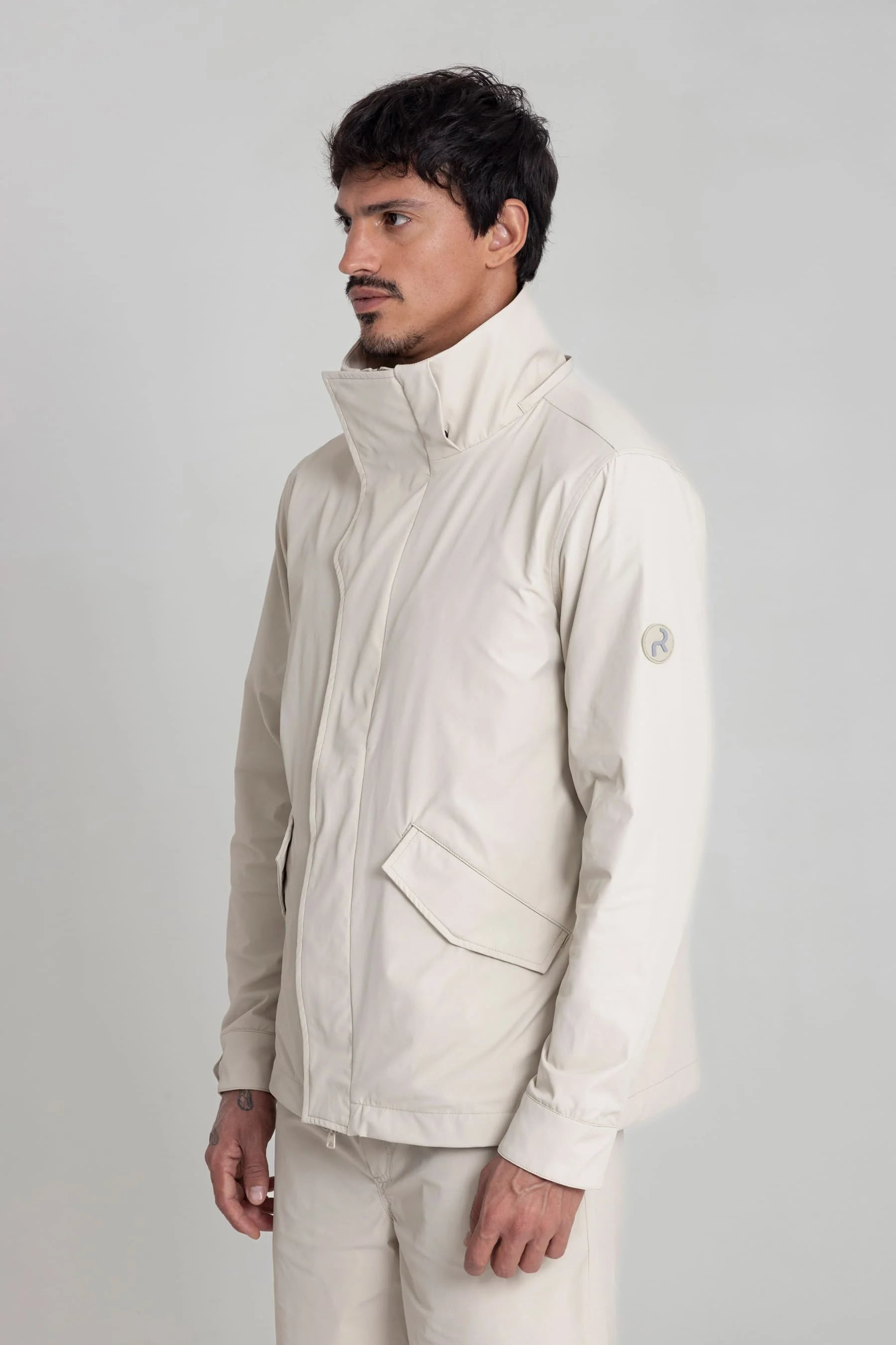 Chaqueta arena con capucha removible para hombre Holmium V2 Remanence 