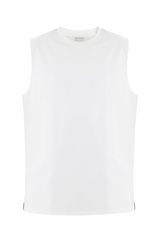Camiseta blanca sin manga blanca fit relajado Cobalt