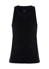 Camiseta negra sin manga para hombre slim fit Axis