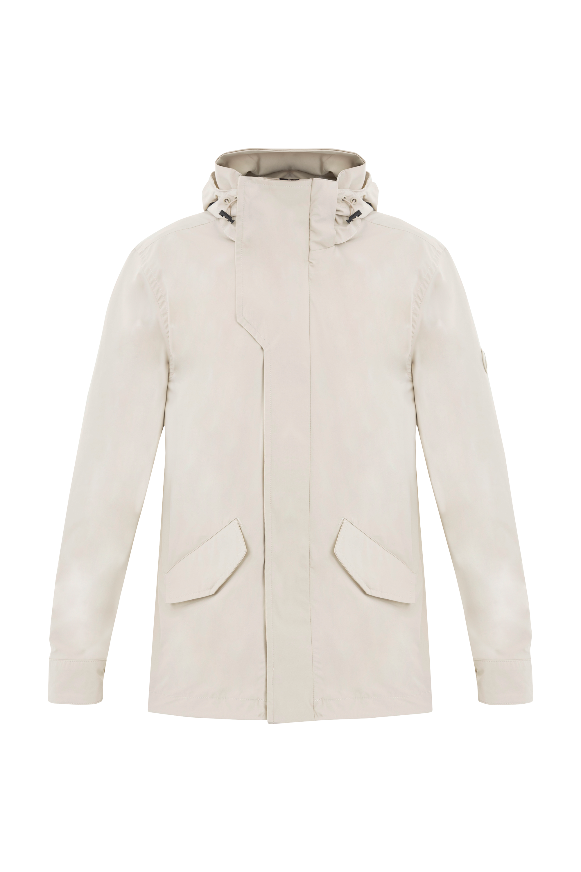 Chaqueta arena con capucha removible para hombre Holmium