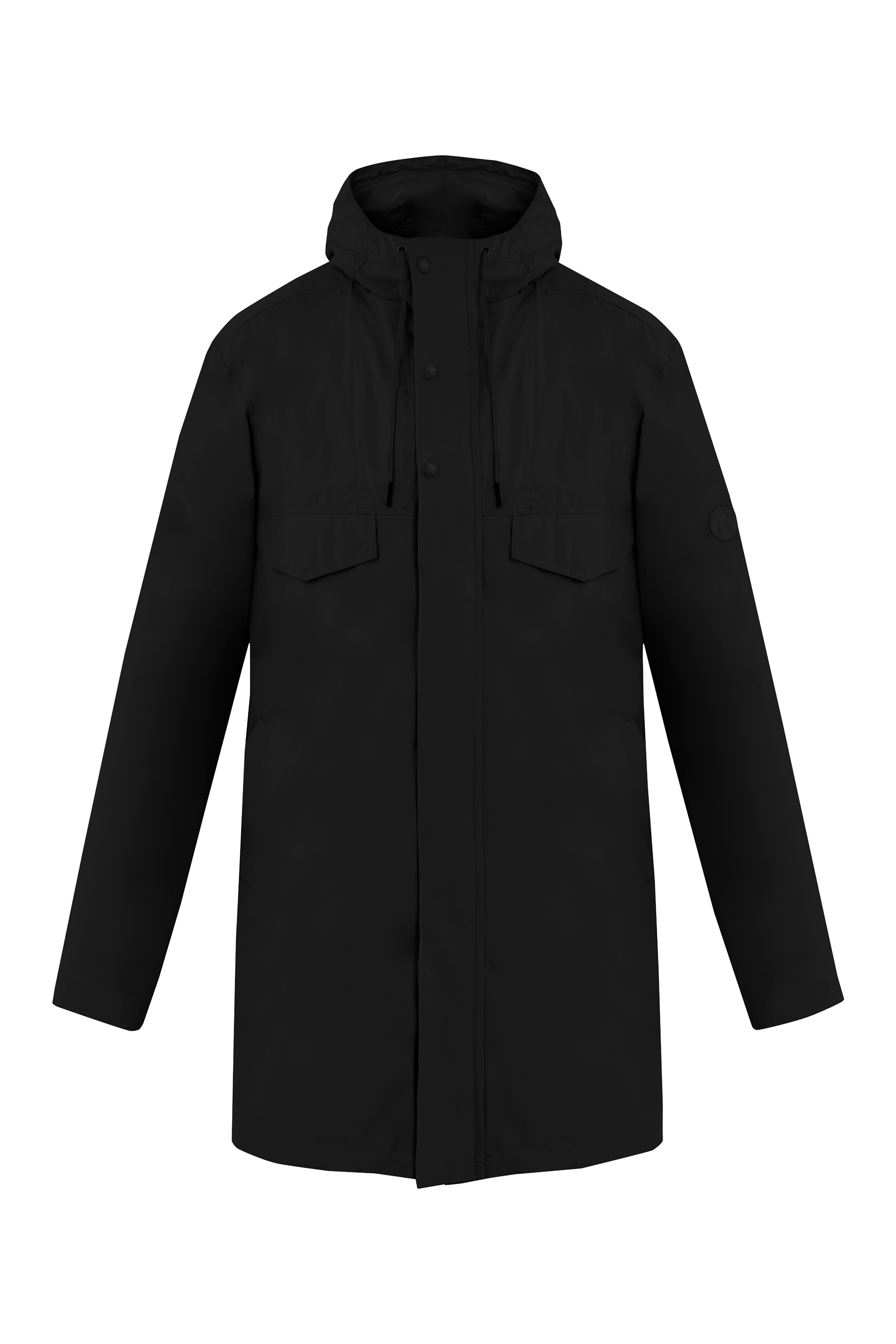 Chaqueta Parka negra para hombre Copper