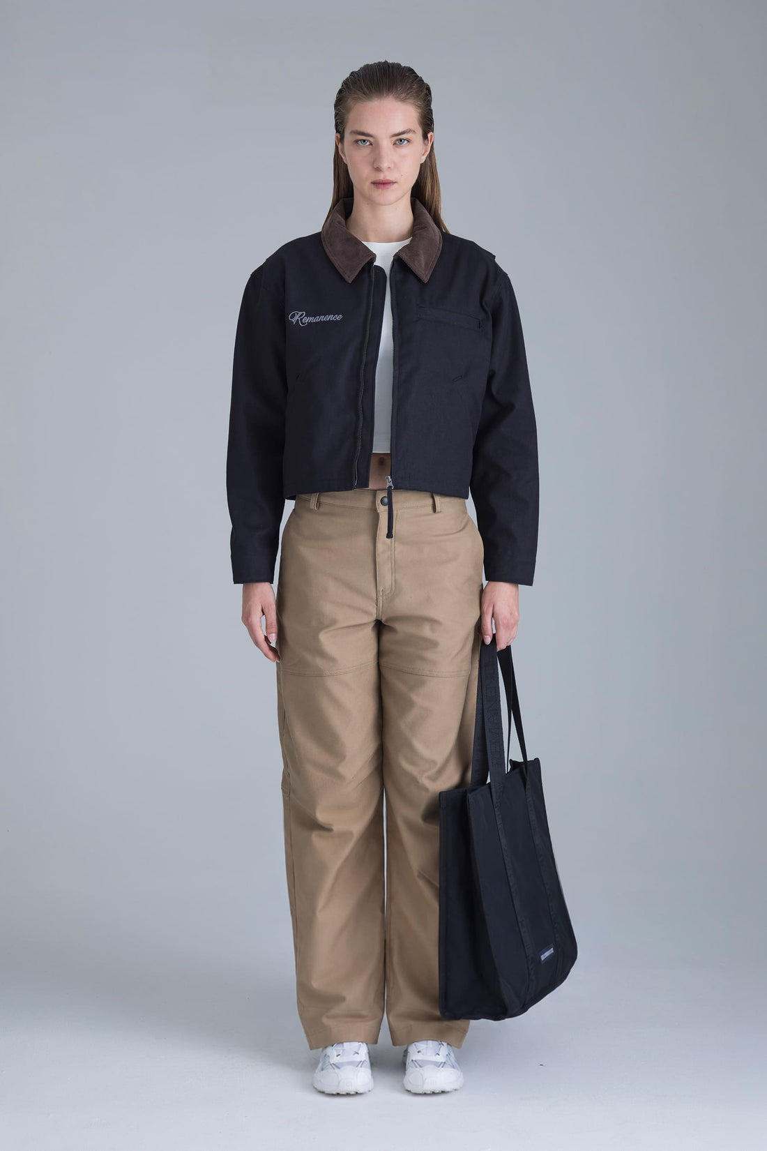Pantalón baggy café claro para mujer Circuit