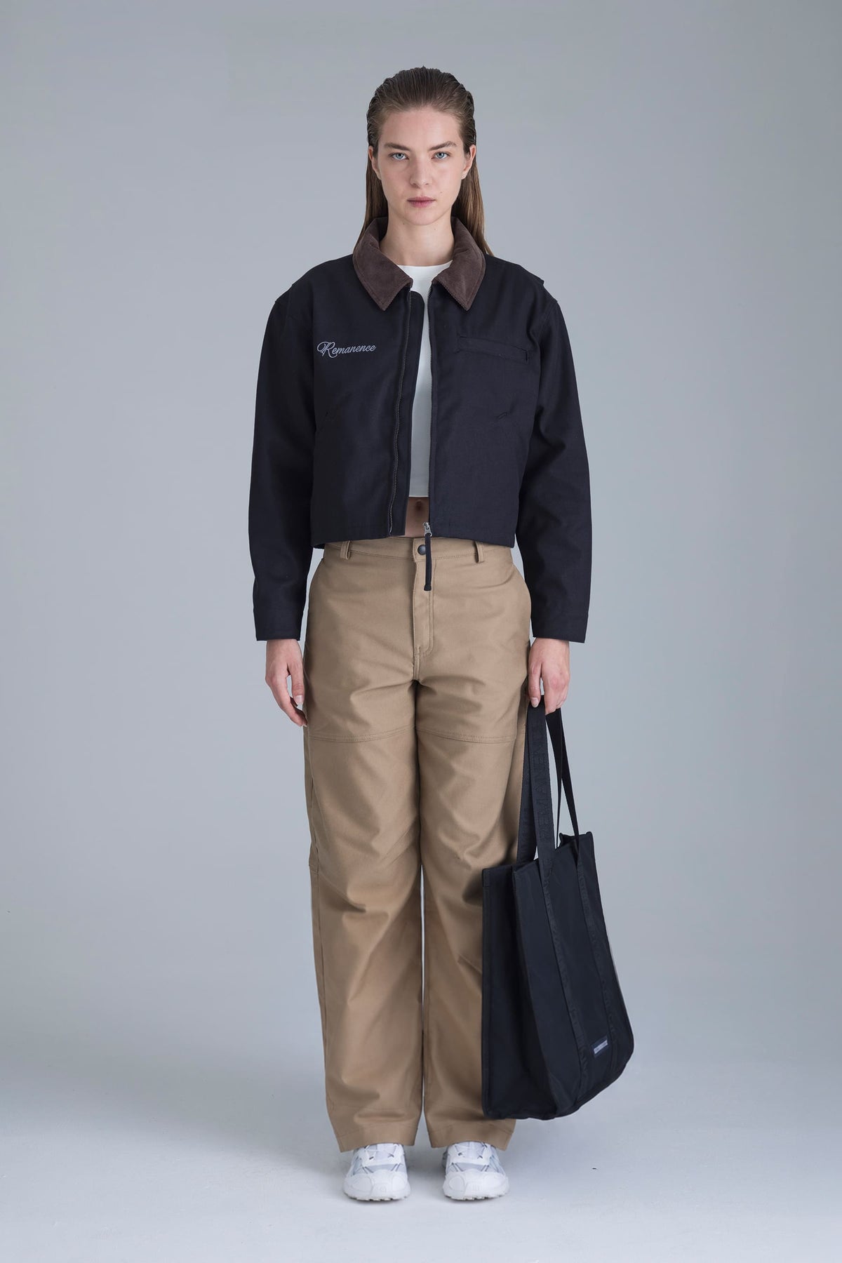 Pantalón baggy café claro para mujer Circuit