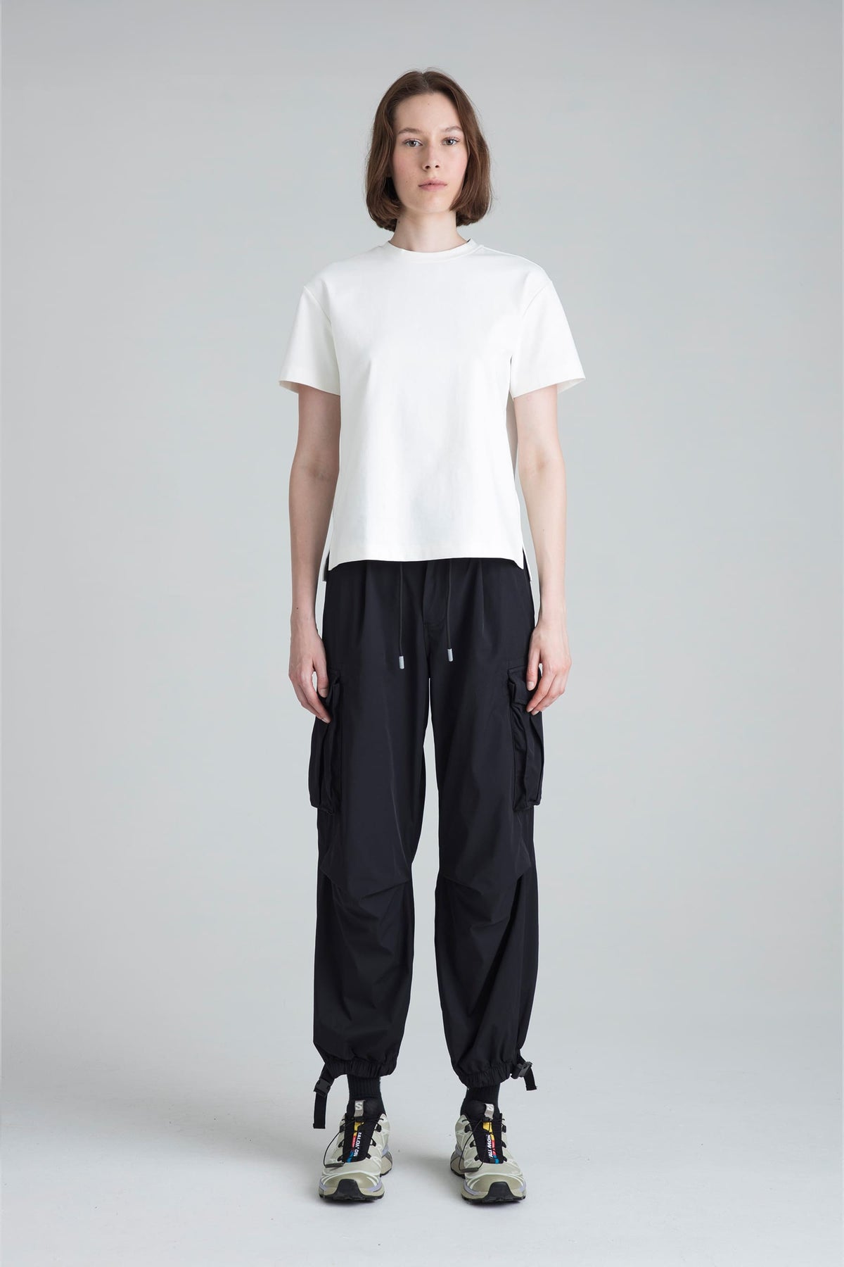 Pantalón parachute negro para mujer Noir