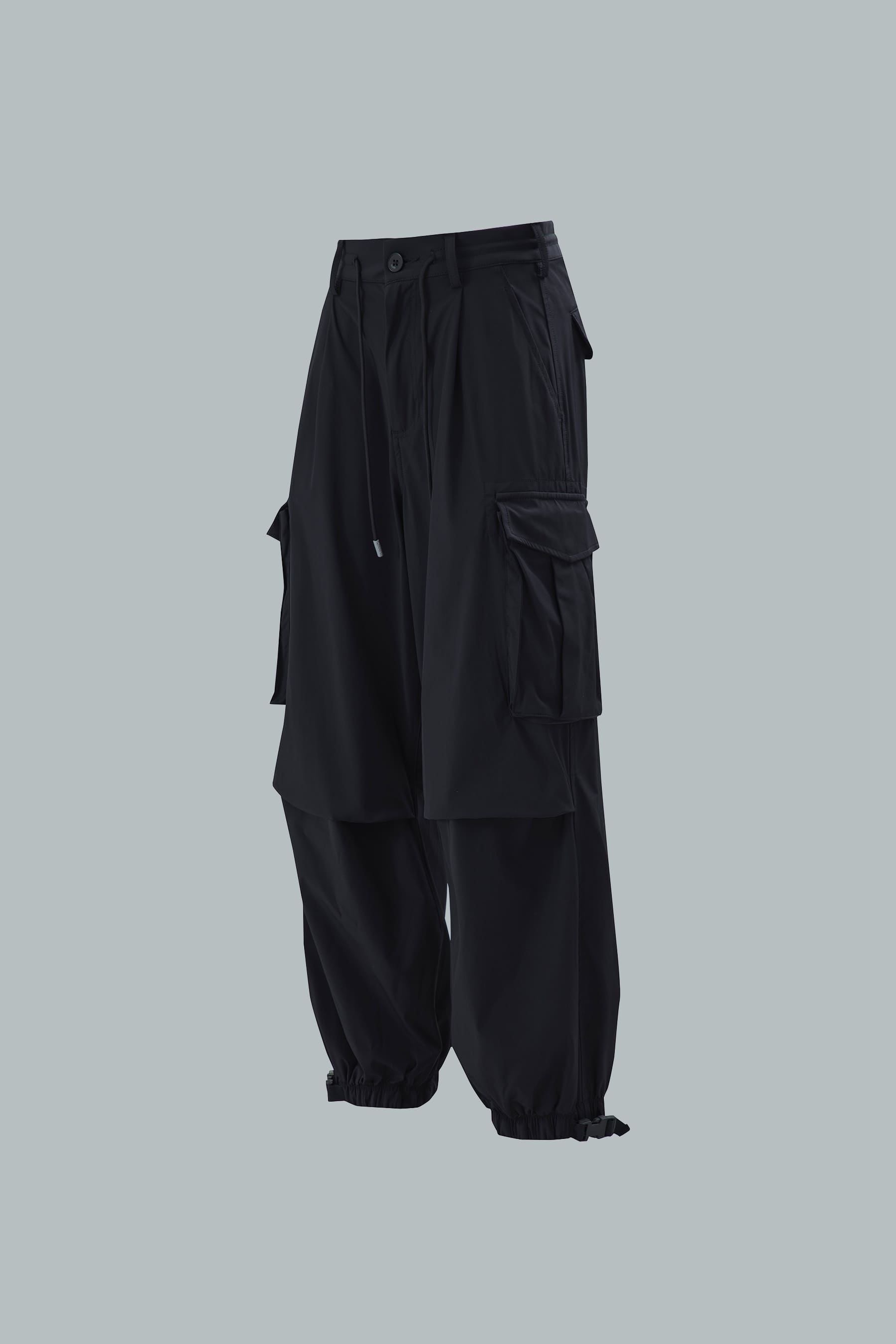 Pantalón parachute negro para mujer Noir vista frontal