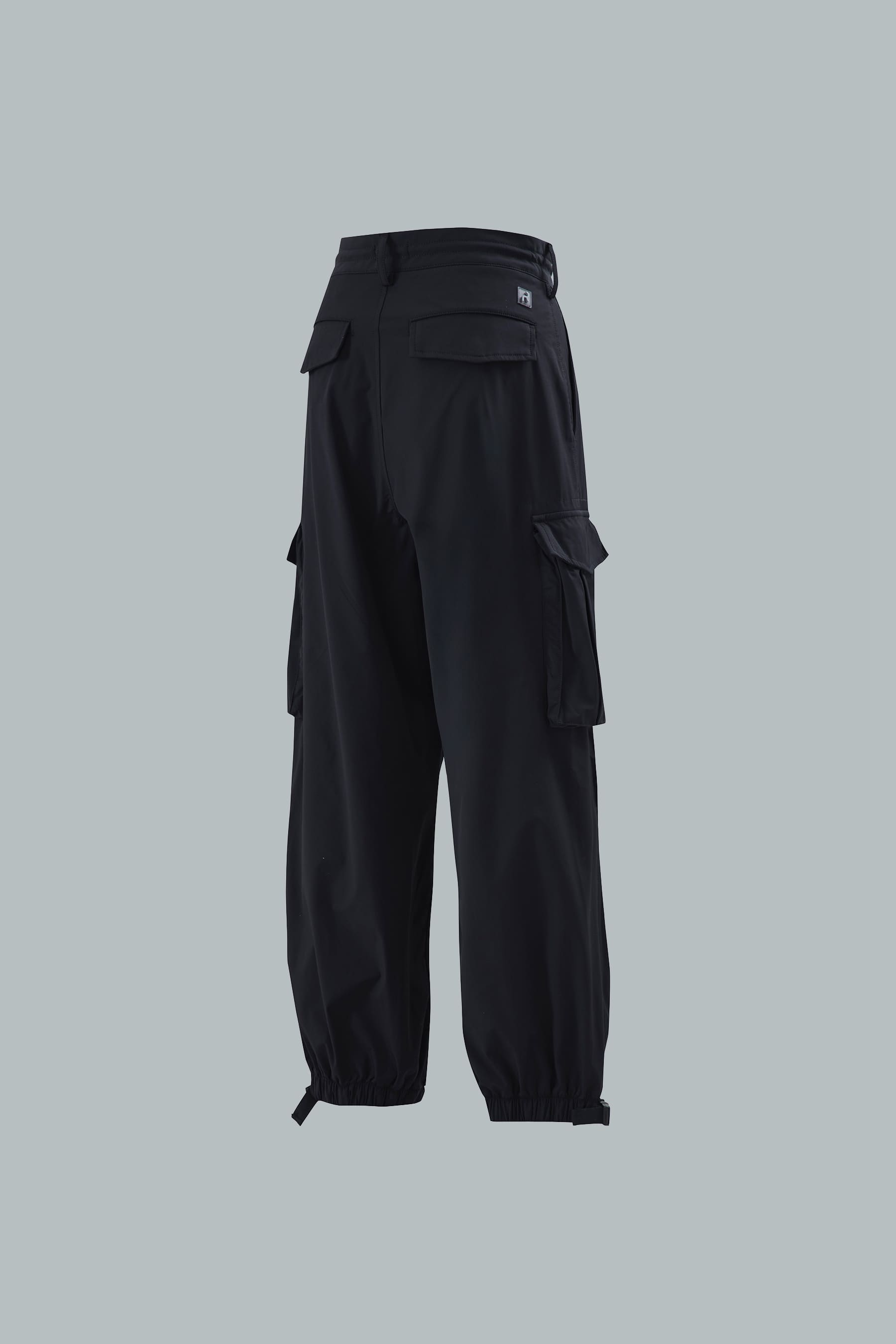 Pantalón parachute negro para mujer Noir vista posterior