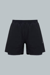 Short negro para hombre Hold semifitted vista frontal 