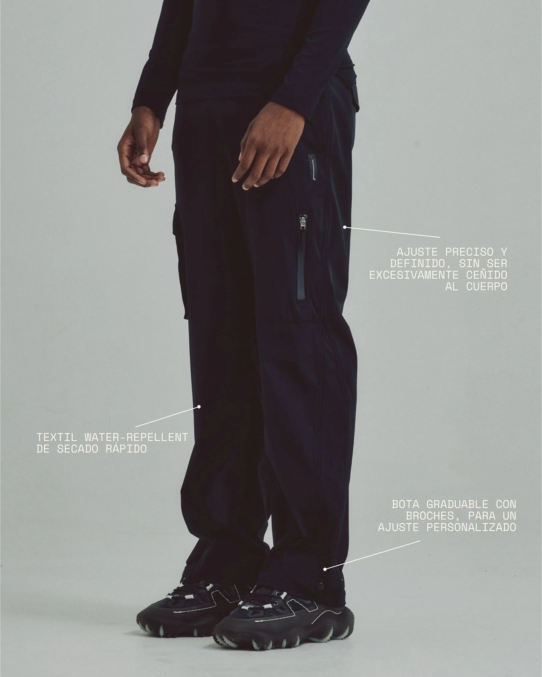 Pantalón negro para hombre Iron Remanence 