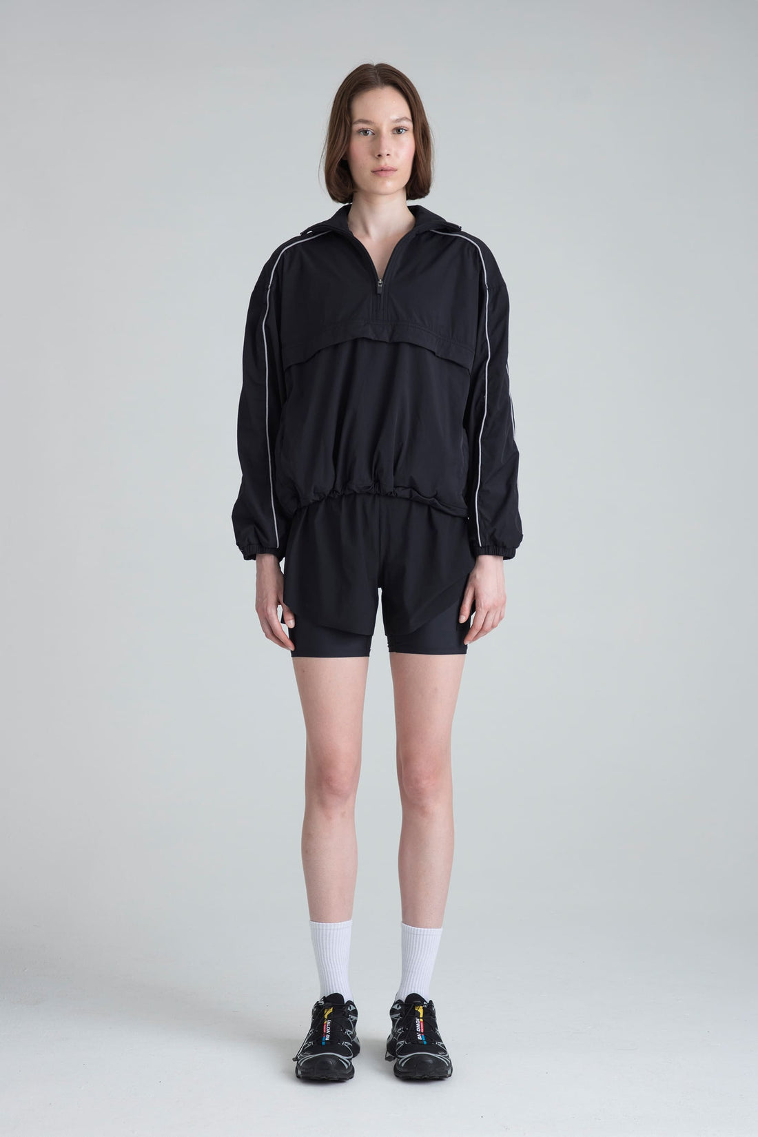 Shorts deportivos negros con biker interno para mujer Span