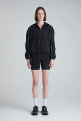 Short deportivo negro para mujer Span con biker interno y chaqueta remanence