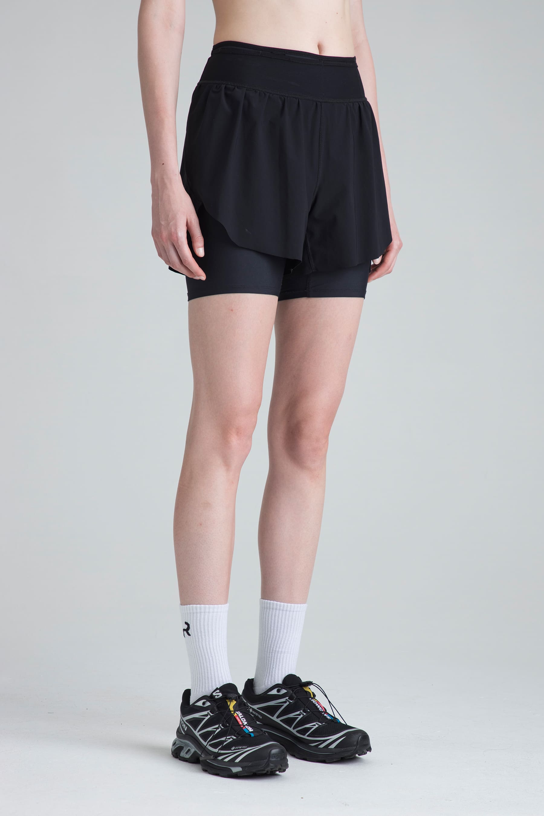 Short deportivo negro para mujer Span perfil lateral deportivo