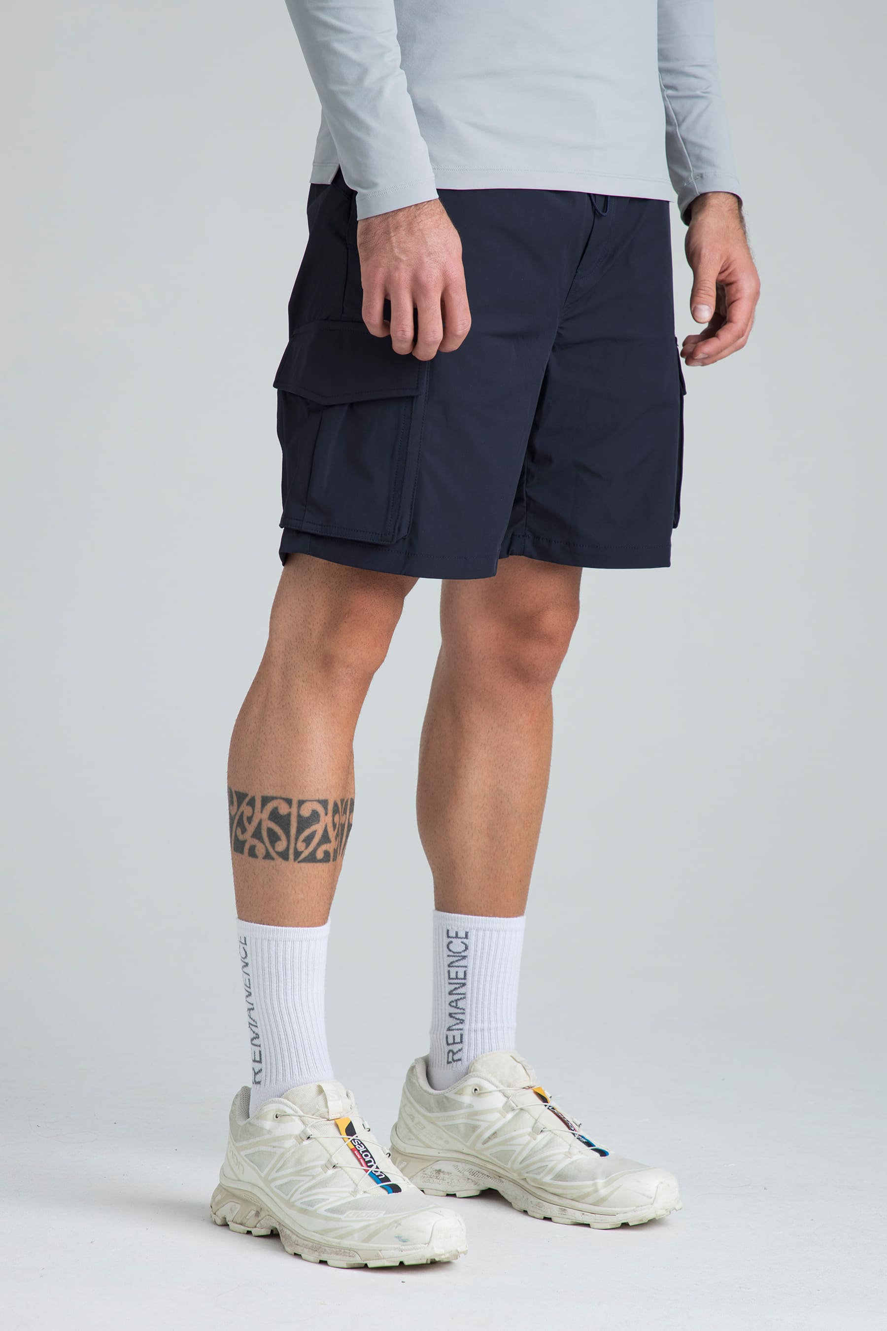 Short azul para hombre Torch vista lateral