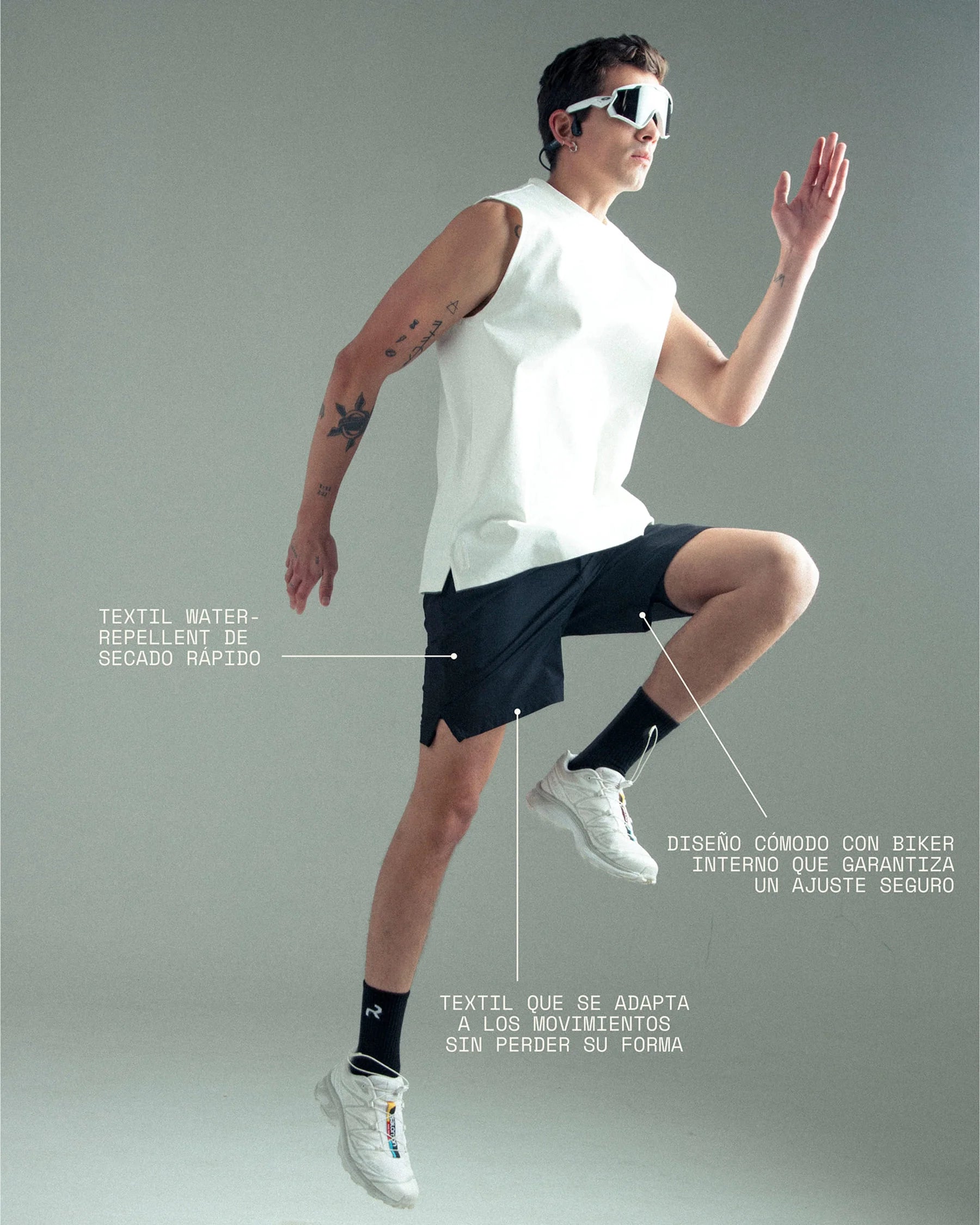 Shorts negro para hombre Endure Remanence 