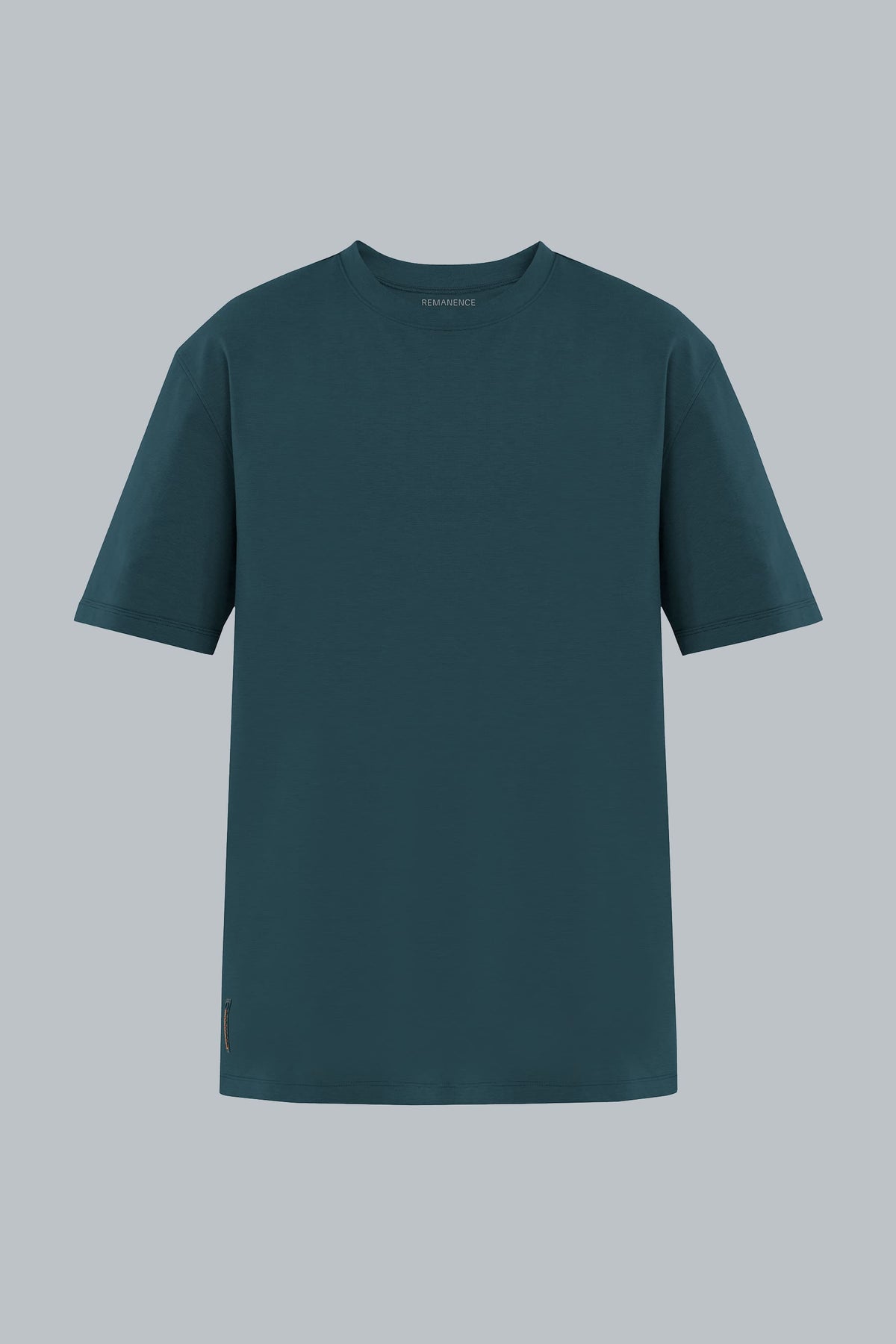 Camiseta verde marino para hombre fit relajado Cling