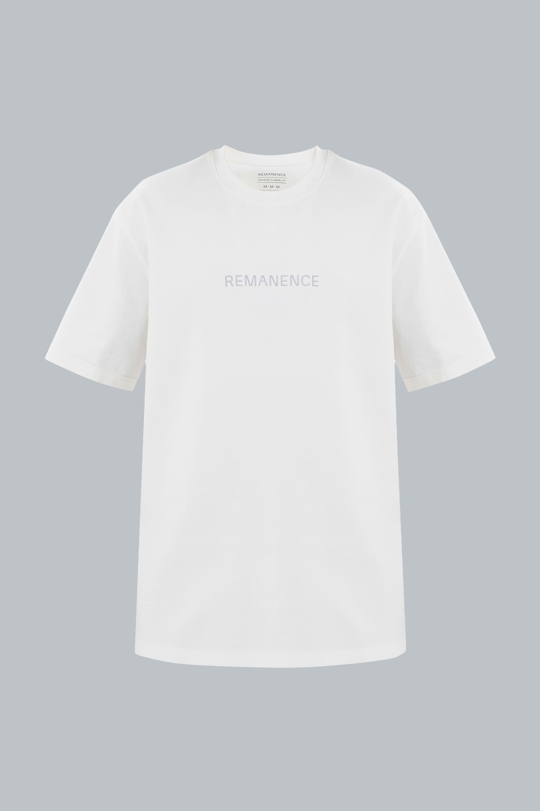 Camiseta blanca para hombre fit relajado Drift