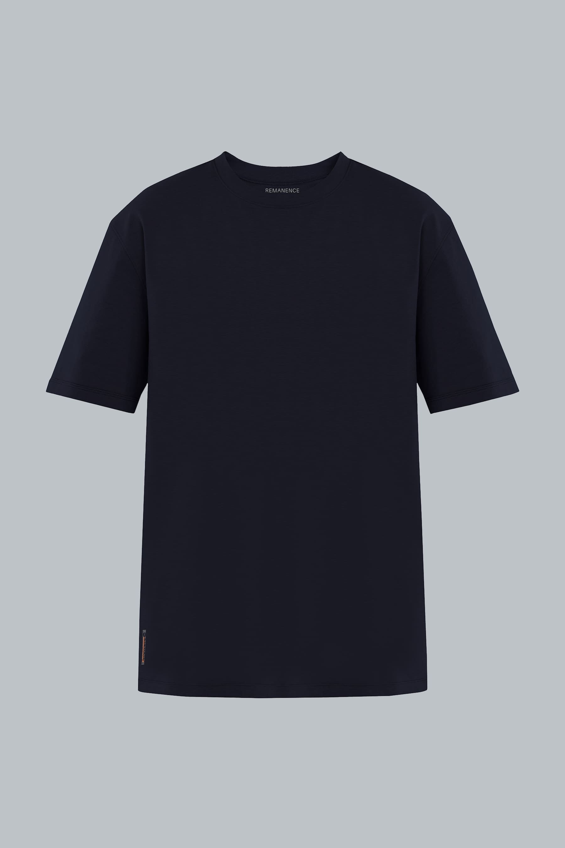 Camiseta azul noche para hombre Cling relaxed fit vista frontal