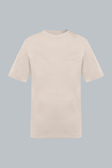 Camiseta arena para hombre semifitted vista frontal