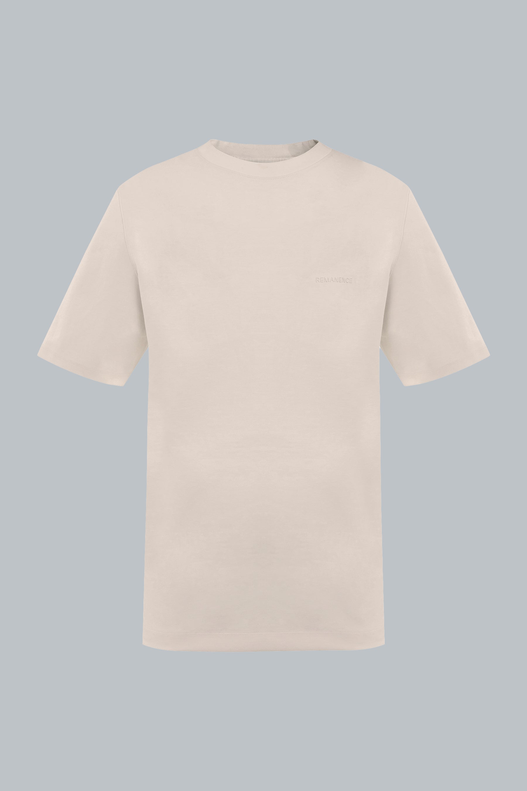 Camiseta arena para hombre semifitted vista frontal
