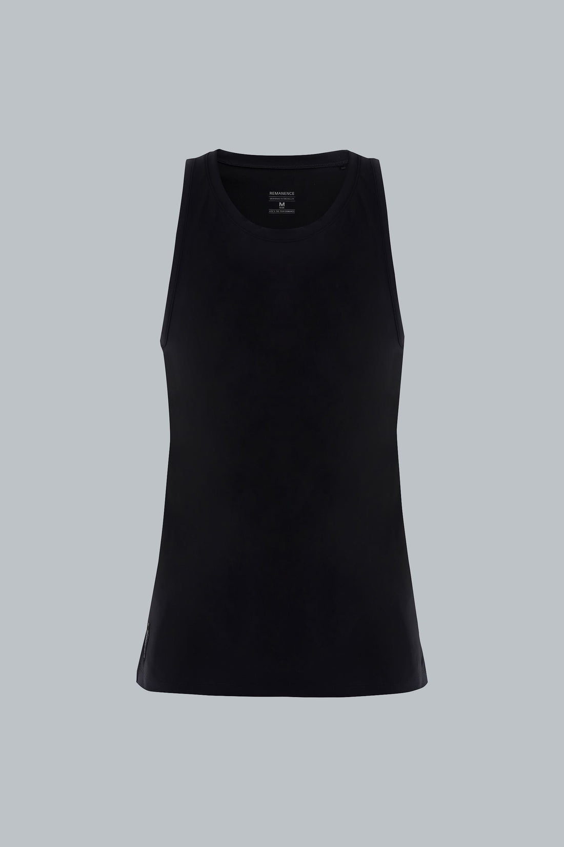 Camiseta negra sin manga para hombre slim fit Axis