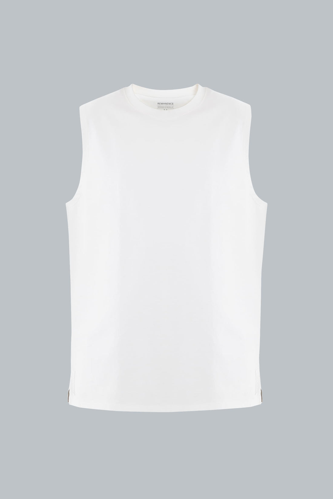 Camiseta blanca sin manga blanca fit relajado Cobalt