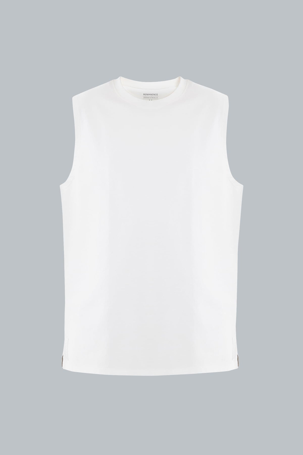 Camiseta blanca sin manga blanca fit relajado Cobalt