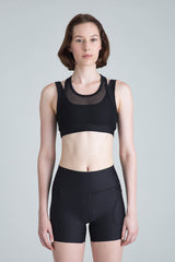 Top deportivo negro para mujer Apex soporte medio en modelo