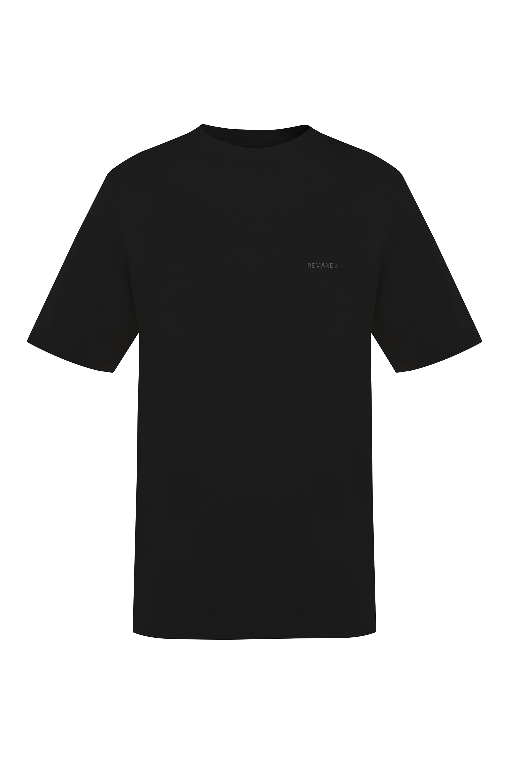Camiseta hombre slim fit negra con ajuste semi entallado y cuello redondo