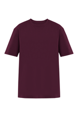 Camiseta color uva para hombre, vista frontal extendida.