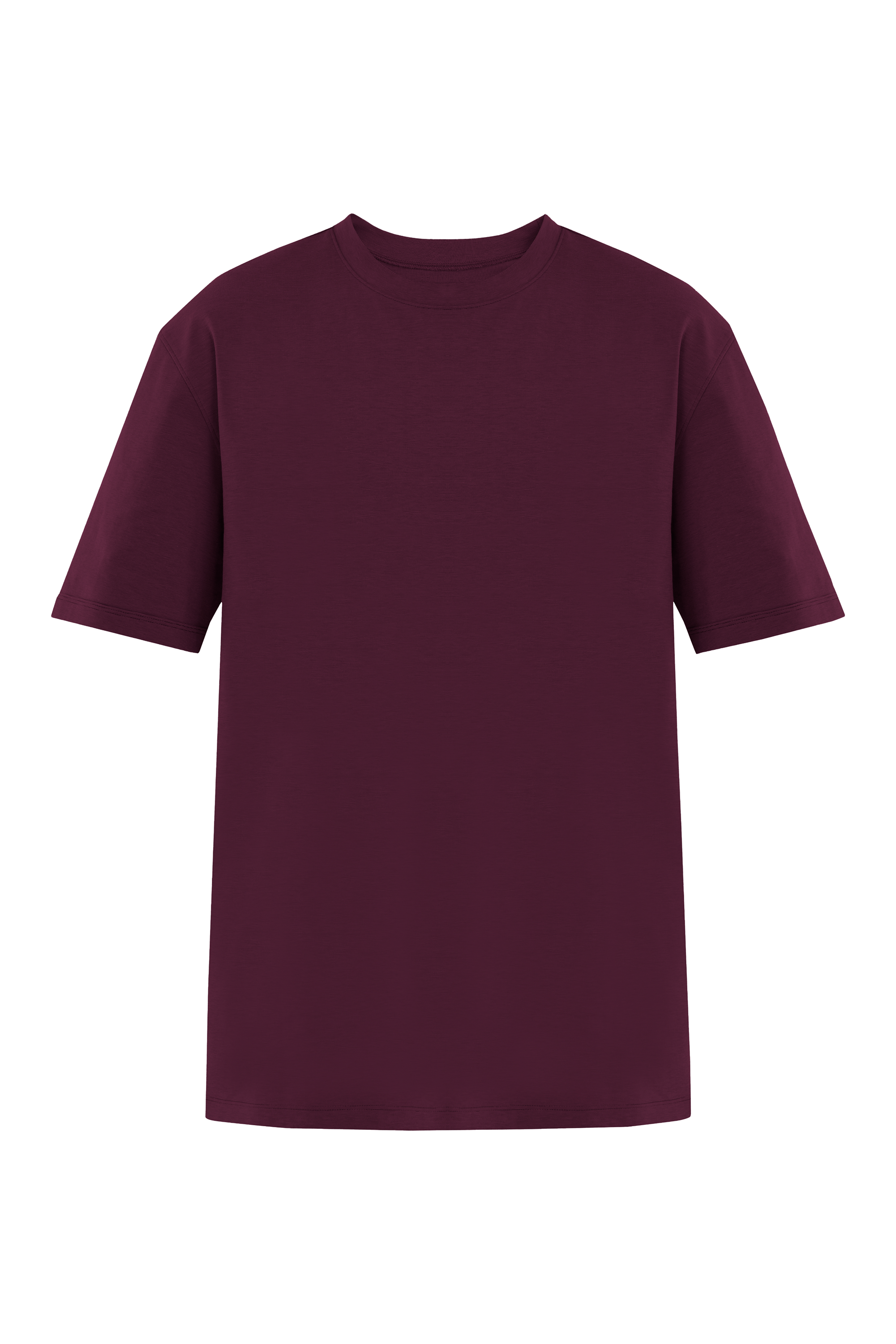 Camiseta color uva para hombre, vista frontal extendida.