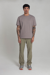 Camiseta gris para hombre fit relajado Cling