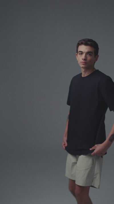 Camiseta negra gris hombre duo fit Cling Remanence 