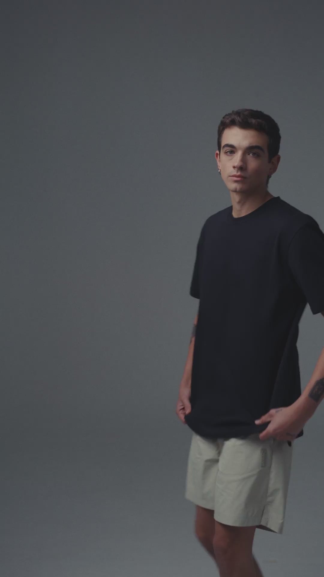 Camiseta blanca gris hombre duo fit Cling Remanence 