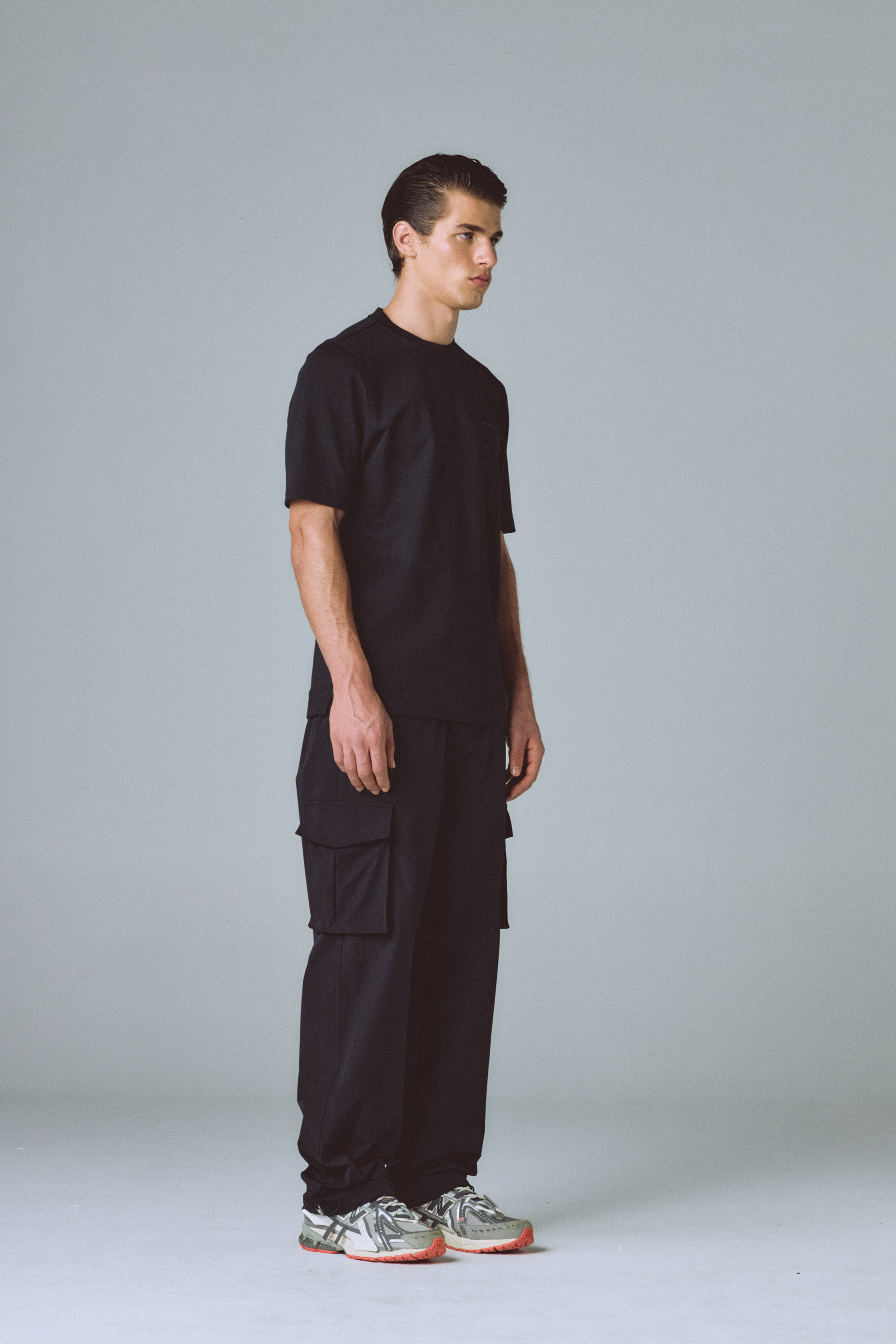 Pantalón parachute negro para hombre Spark