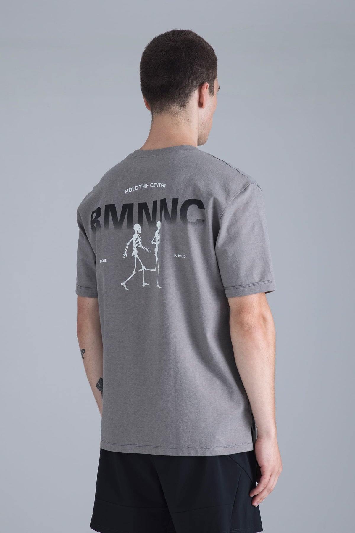 Camiseta gris para hombre fit relajado Track